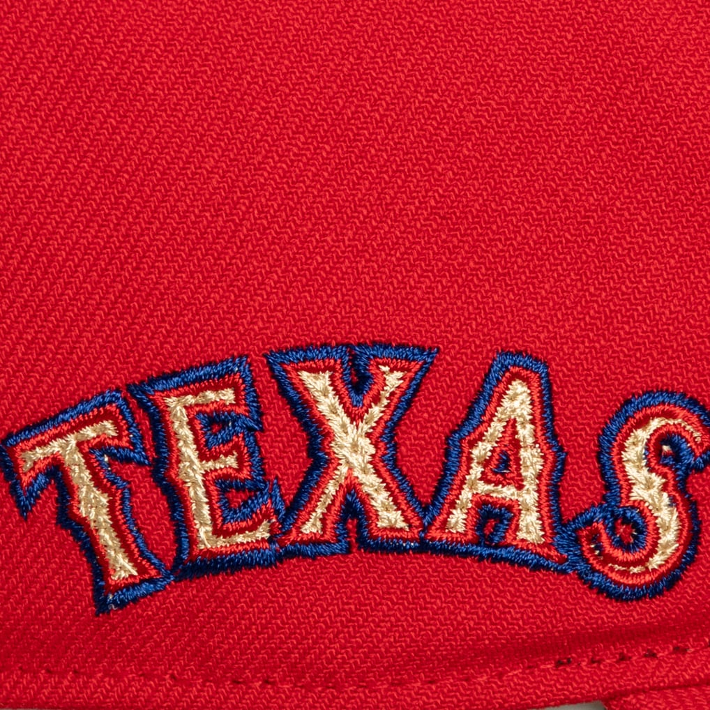  Texas Rangers Mitchell & Ness Secondary Pro Snapback Hat - Red