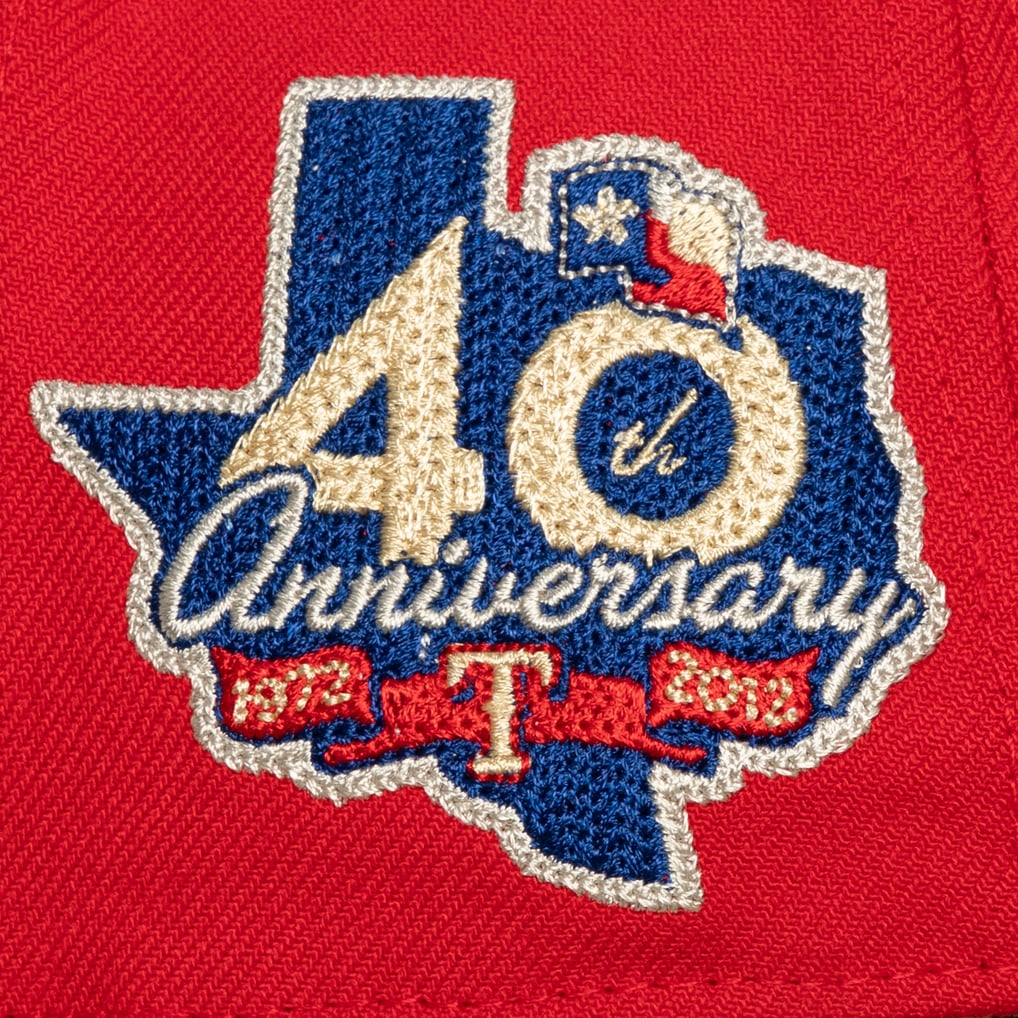  Texas Rangers Mitchell & Ness Secondary Pro Snapback Hat - Red