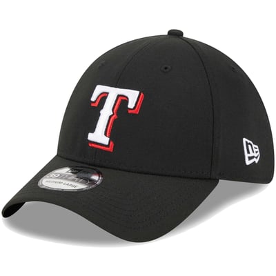 Texas Rangers New Era Logo 39THIRTY Flex Hat - Black