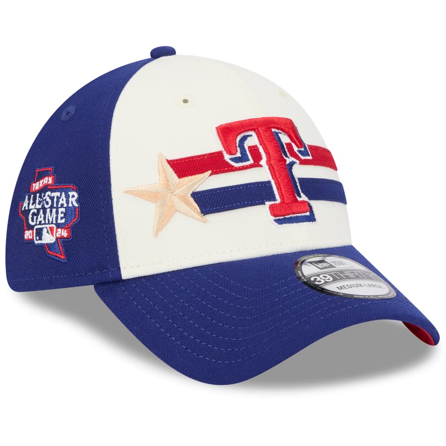 Men's Texas Rangers New Era Cream/Royal 2024 MLB All-Star Game Workout ...