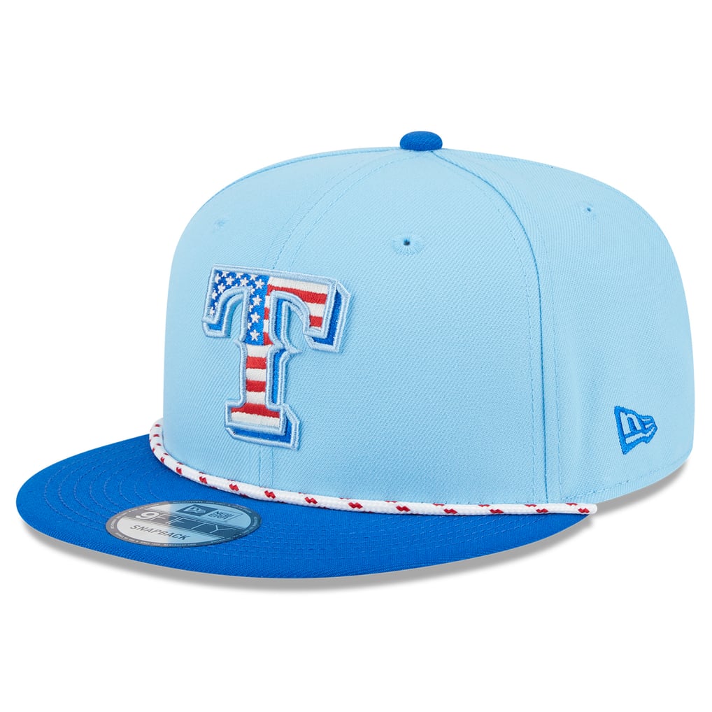 Men's Texas Rangers New Era Light Blue/Royal 2025 Fourth of July 9FIFTY ...