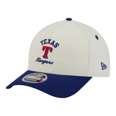 Texas Rangers New Era Arch 9FORTY A-Frame M-Crown Adjustable Hat - Natural/Royal
