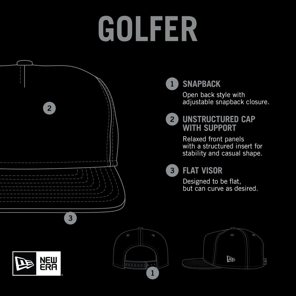 Texas Rangers New Era Printed Golfer Snapback Hat - Navy