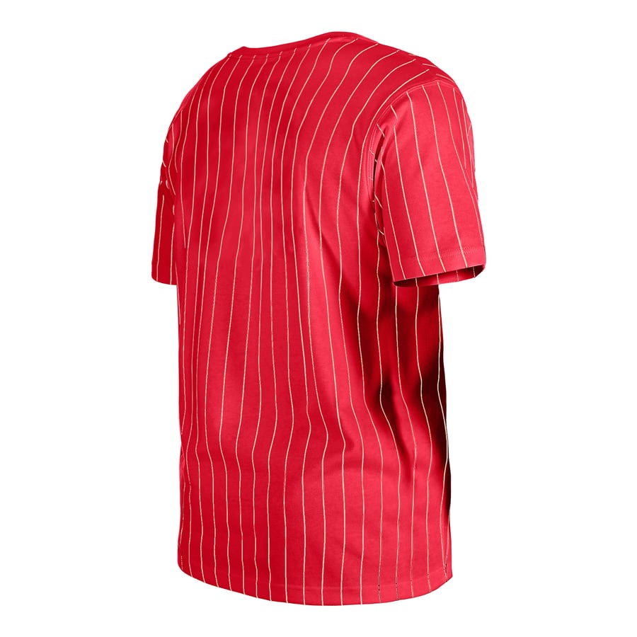 Men's Texas Rangers New Era Red Throwback Pinstripe T-Shirt