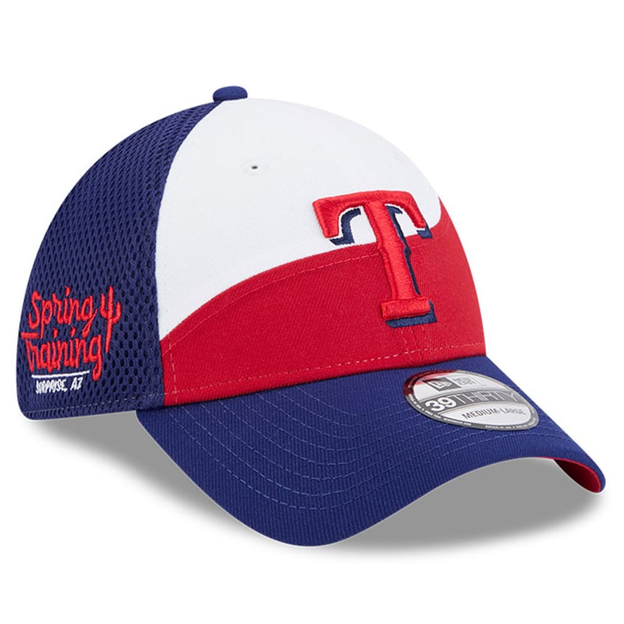 Spring Training Cap Texas Rangers Men's Texas Rangers New Era Red/Royal 2025 Spring Training 39THIRTY ...