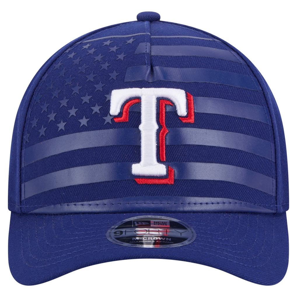 Men's Texas Rangers New Era Royal American Flag 9FORTY M-Crown A-Frame ...