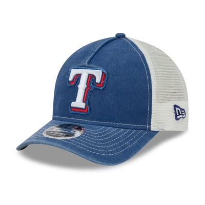  Texas Rangers New Era Fan 9FORTY A-Frame Trucker Adjustable Hat - Royal
