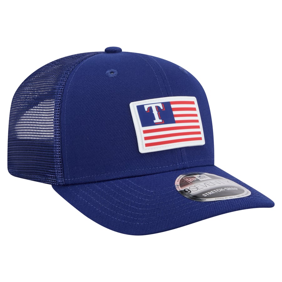 Men's Texas Rangers New Era Royal Flag 9SEVENTY Stretch-Snap Hat