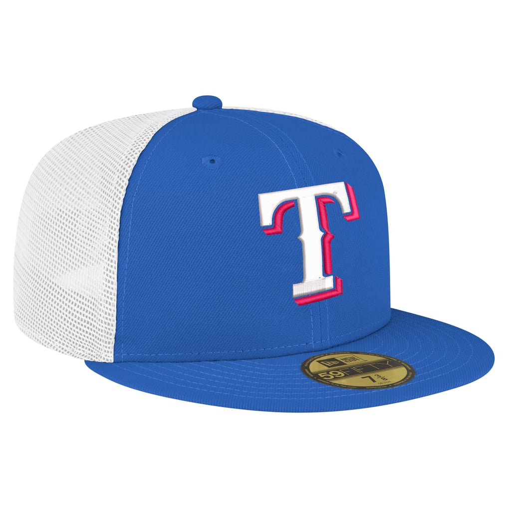 Men's Texas Rangers New Era Royal Team Color 59FIFTY Trucker Fitted Hat