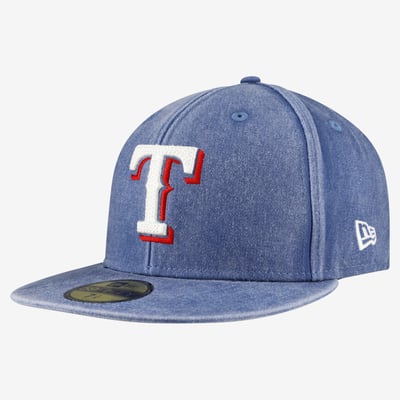  Texas Rangers New Era Washed 59FIFTY Fitted Hat - Royal
