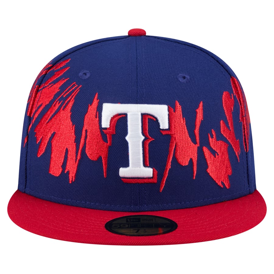 Men's Texas Rangers New Era Royal/Red Retro Pattern 59FIFTY Fitted Hat
