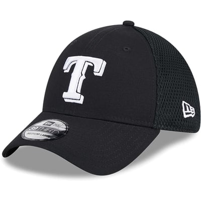 Texas Rangers New Era Neo 39THIRTY Flex Hat - Black/White