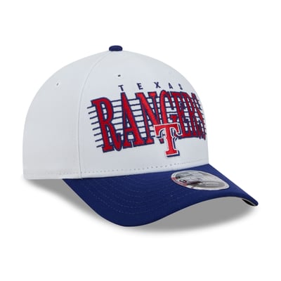 Texas Rangers New Era Loyal 9FORTY M-Crown Adjustable Hat - White/Royal