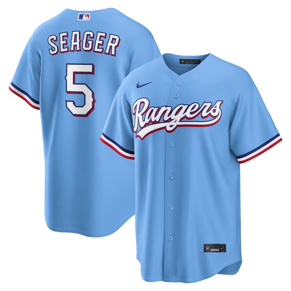 Men's Texas Rangers Corey Seager Nike Light Blue Alternate Replica Jersey