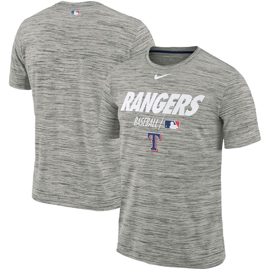 Men's Texas Rangers Nike Gray Authentic Collection Velocity Team Issue ...