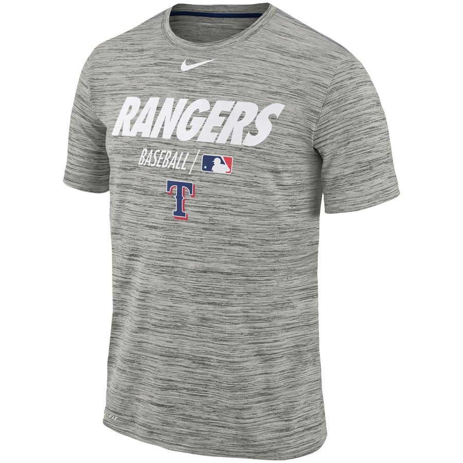 Men's Texas Rangers Nike Gray Authentic Collection Velocity Team Issue ...