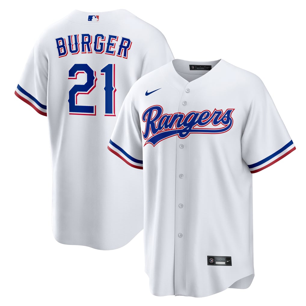 Jake Burger Texas Rangers Nike Home Replica Jersey - White