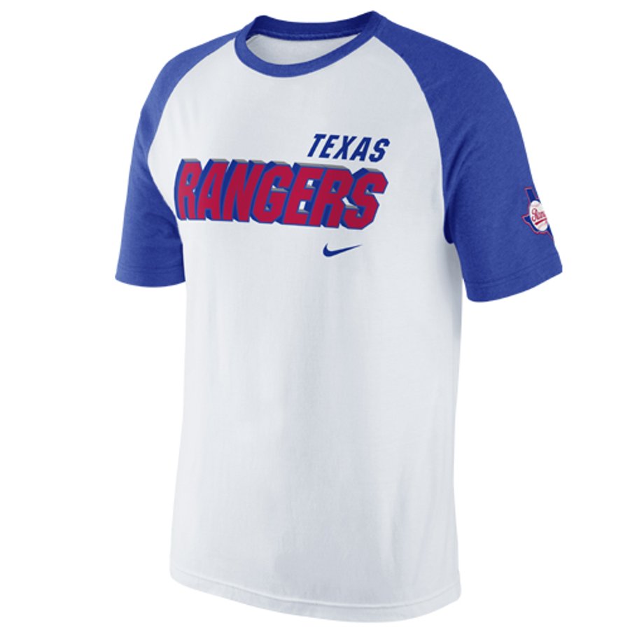 Men's Texas Rangers Nike White Cooperstown Collection Dugout Raglan ...