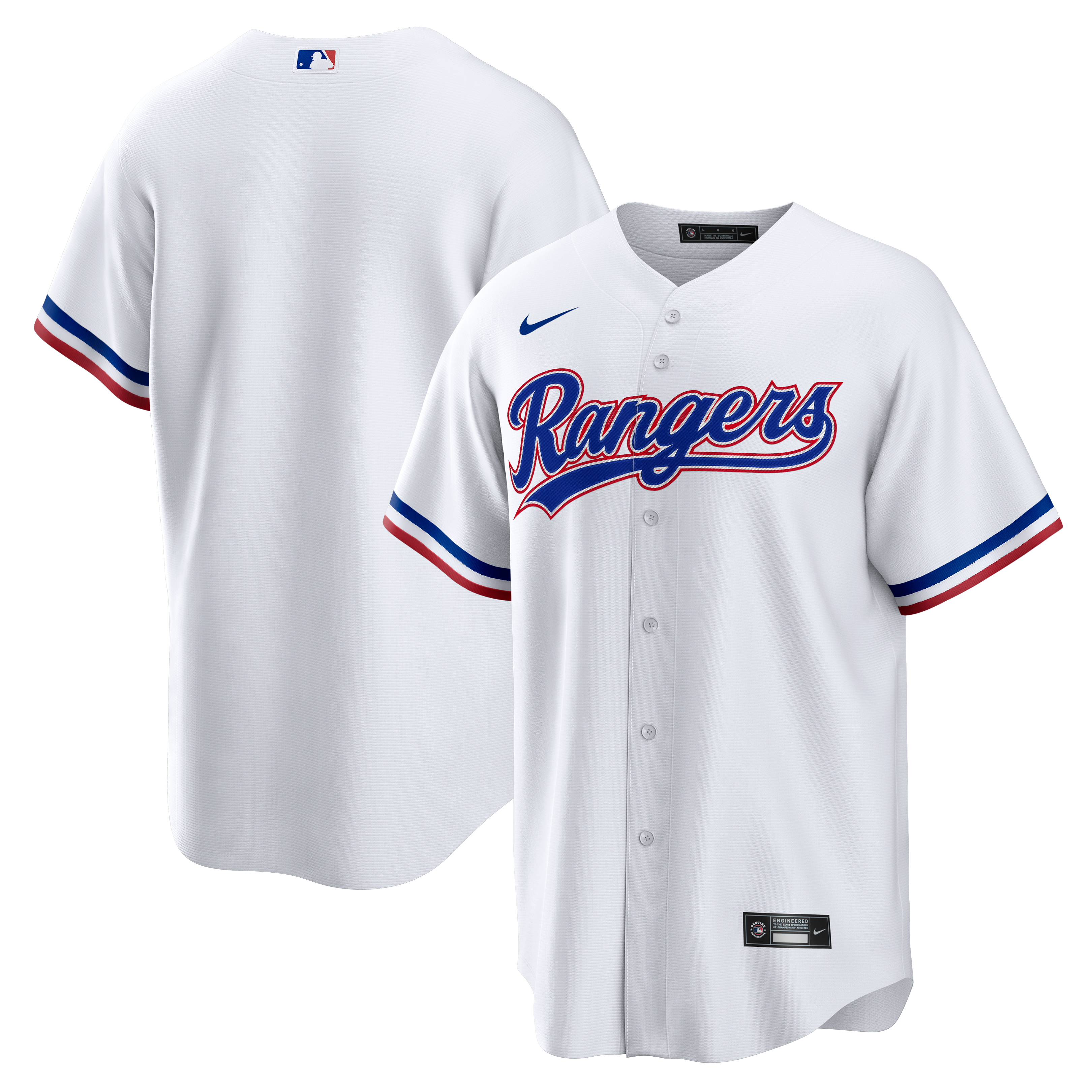 Texas Rangers Home Big & Tall Replica Jersey White
