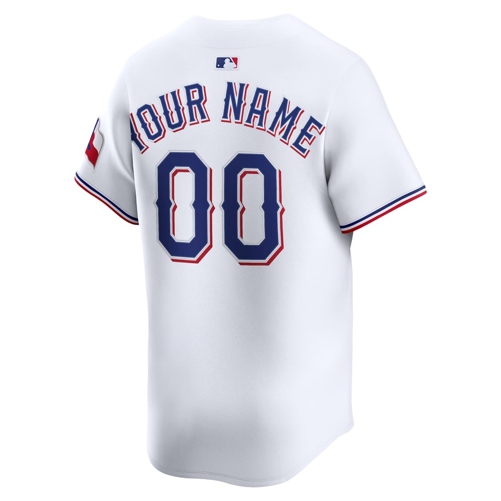 Texas Rangers Nike Home Limited Custom Jersey - White