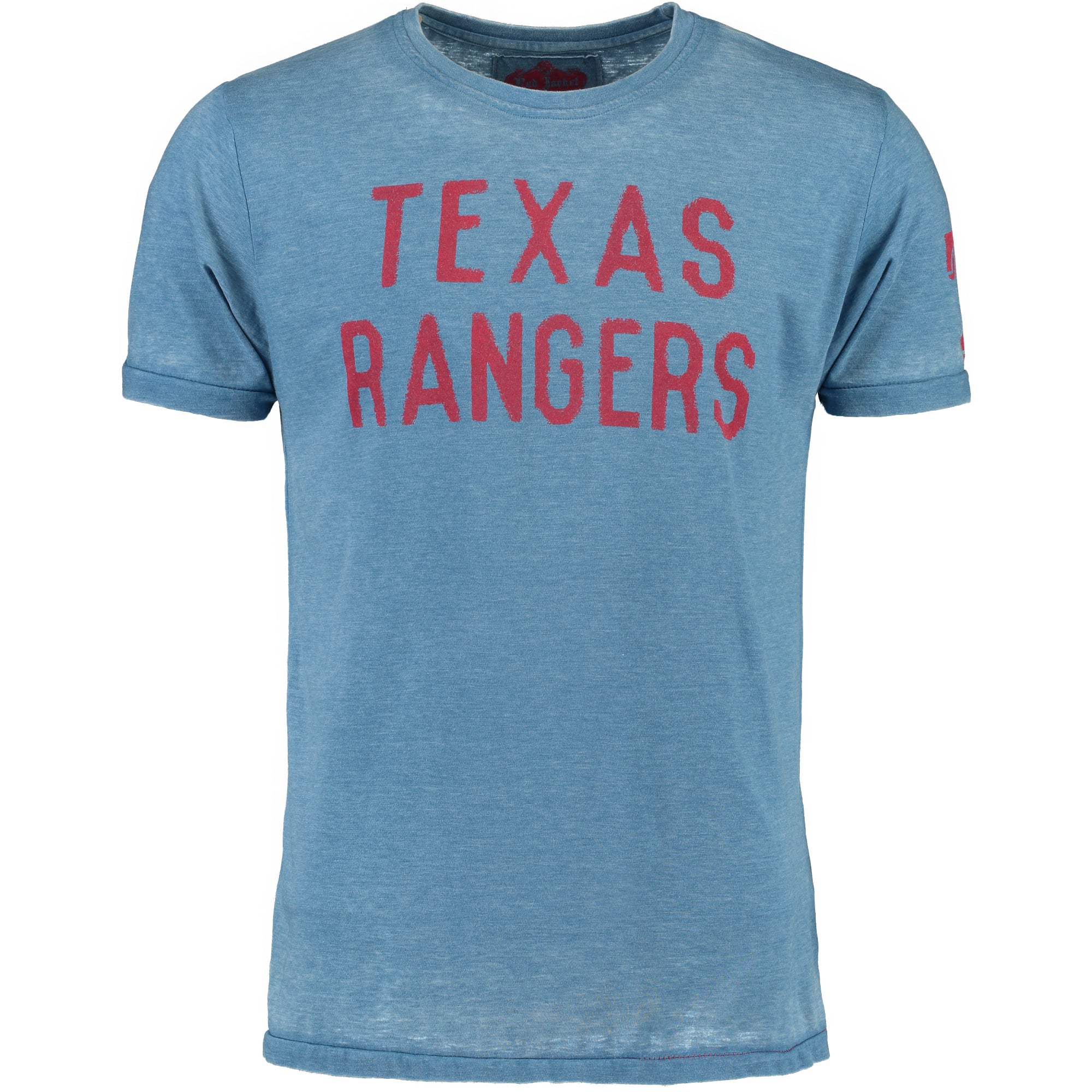 Men's Texas Rangers Red Jacket Royal Hoist T-Shirt