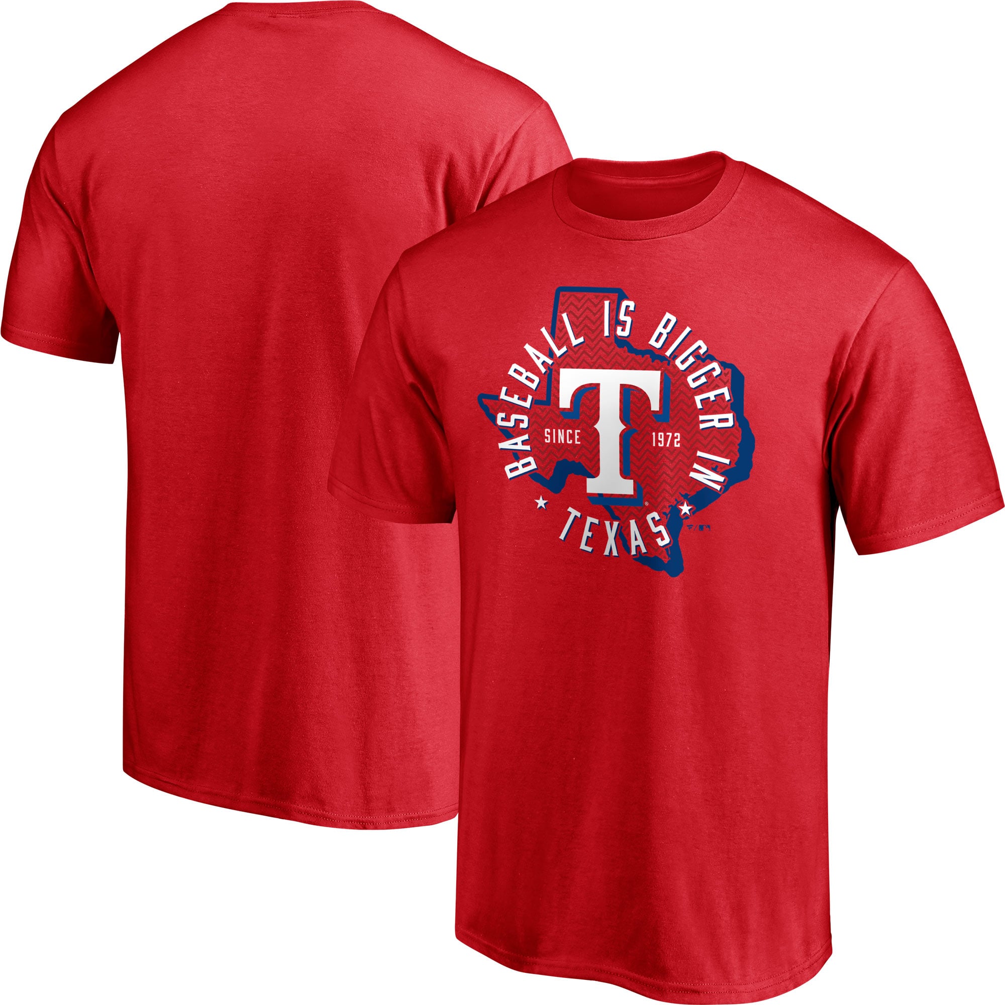 Men's Texas Rangers Fanatics Red Hometown Logo T-Shirt