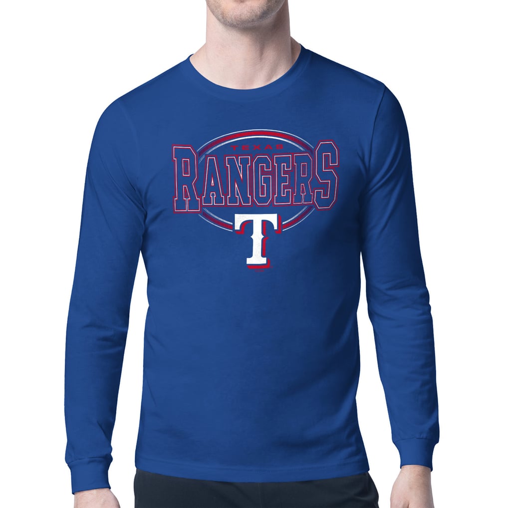 Men's Texas Rangers Starter Royal Team Track Graphic Long Sleeve T-Shirt