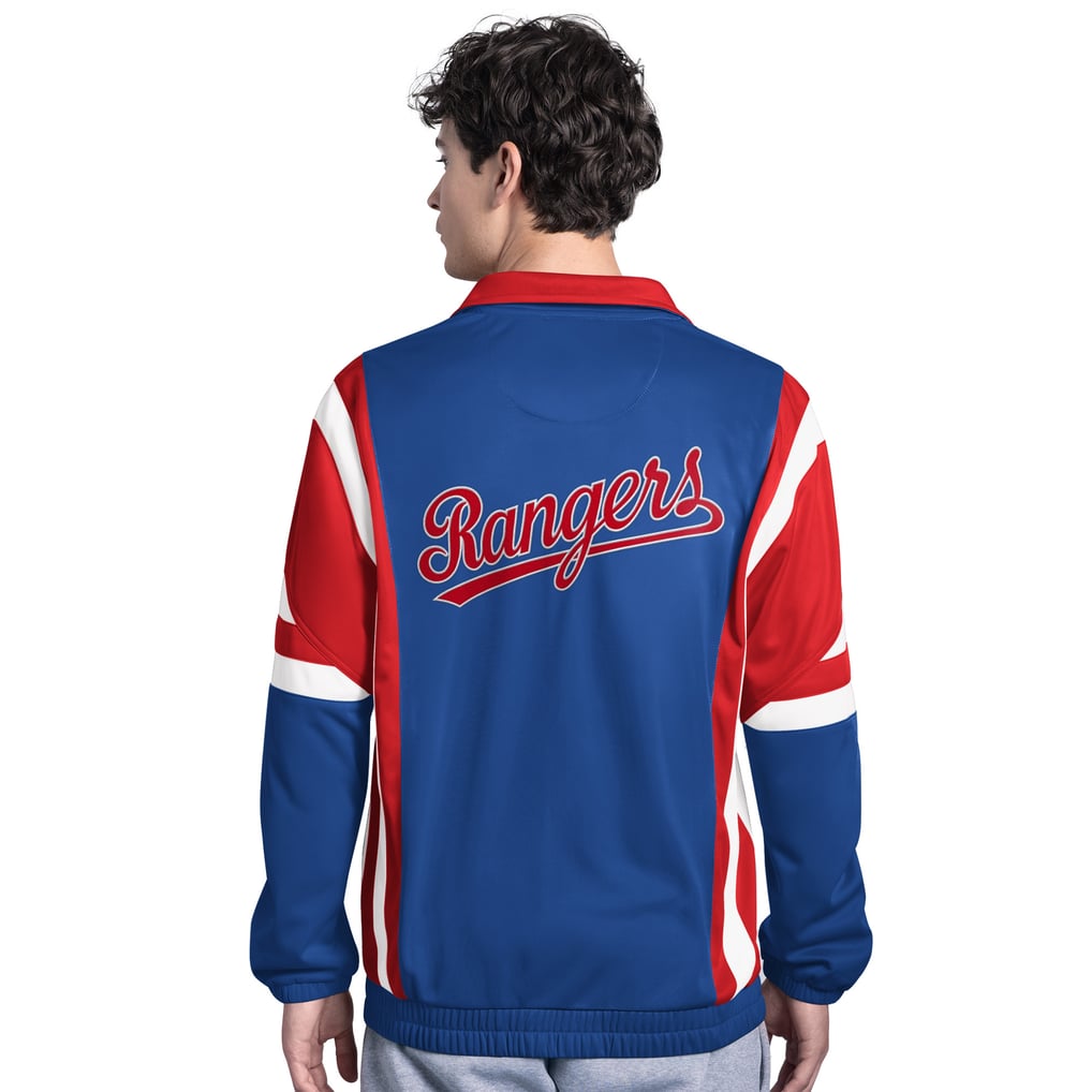 Men's Texas Rangers Starter Royal/Red Contender Tricot Full-Zip Track ...