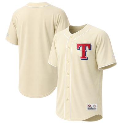 Texas Rangers Stitches Jersey - Cream