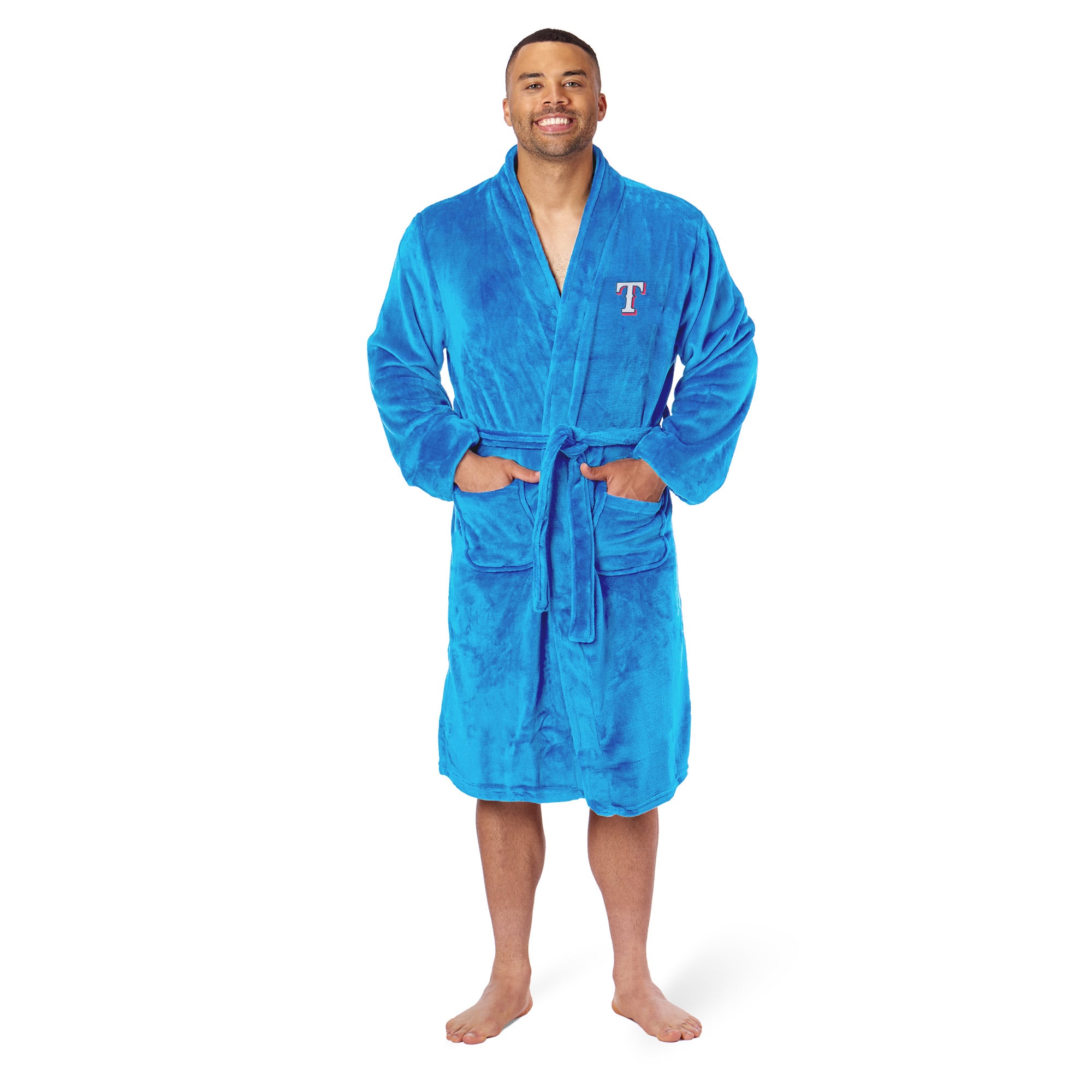 Texas Rangers The Northwest Group Silk Touch Robe - Light Blue