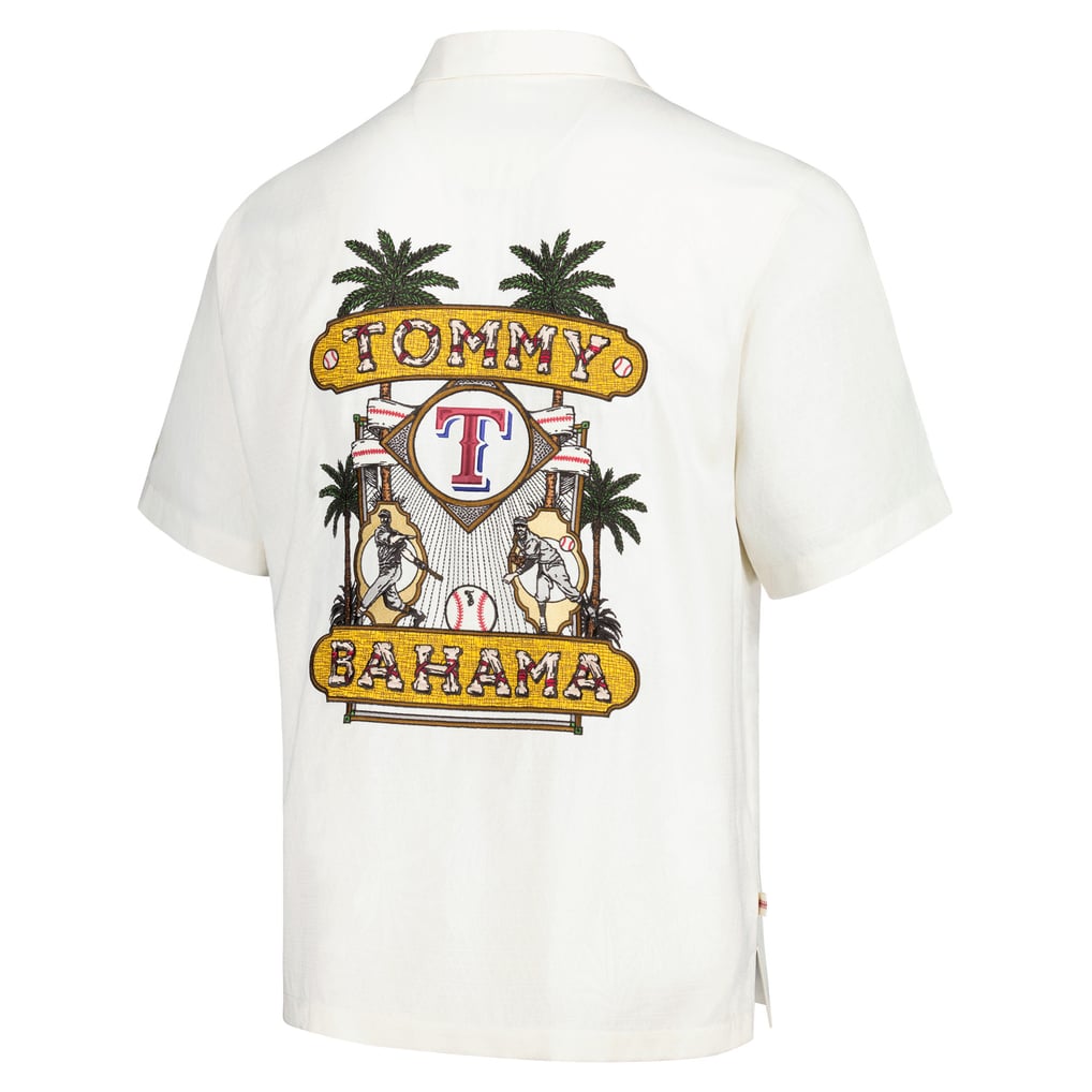 Texas Rangers Tommy Bahama Pitcher's Paradiso Button-Up Camp Shirt - White