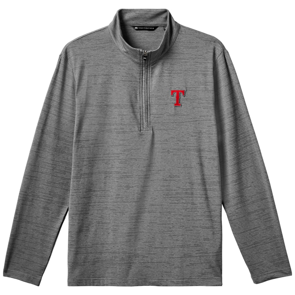 Texas Rangers TravisMathew The Heater Quarter-Zip Pullover Top - Gray