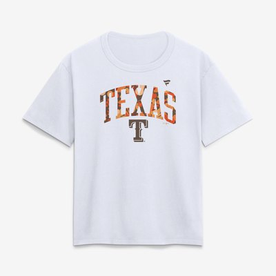 Texas Rangers Fall Wordmark T-Shirt - White