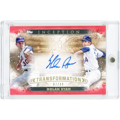 Nolan Ryan Texas Rangers Autographed 2024 Topps Inception Transformations #ITA-NR #7/34 Card