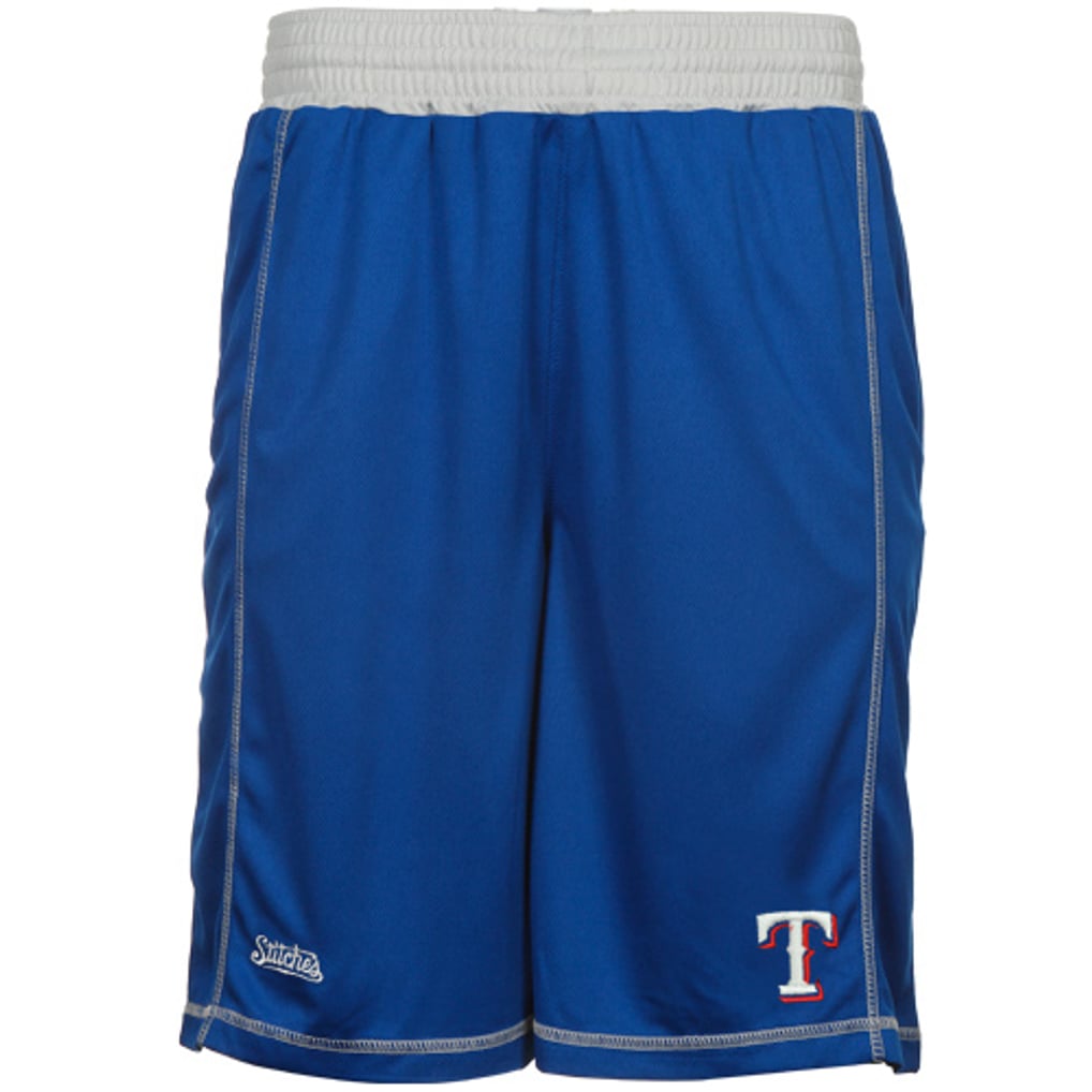 Stitches Texas Rangers Two Pocket Pinhole Mesh Shorts - Royal Blue