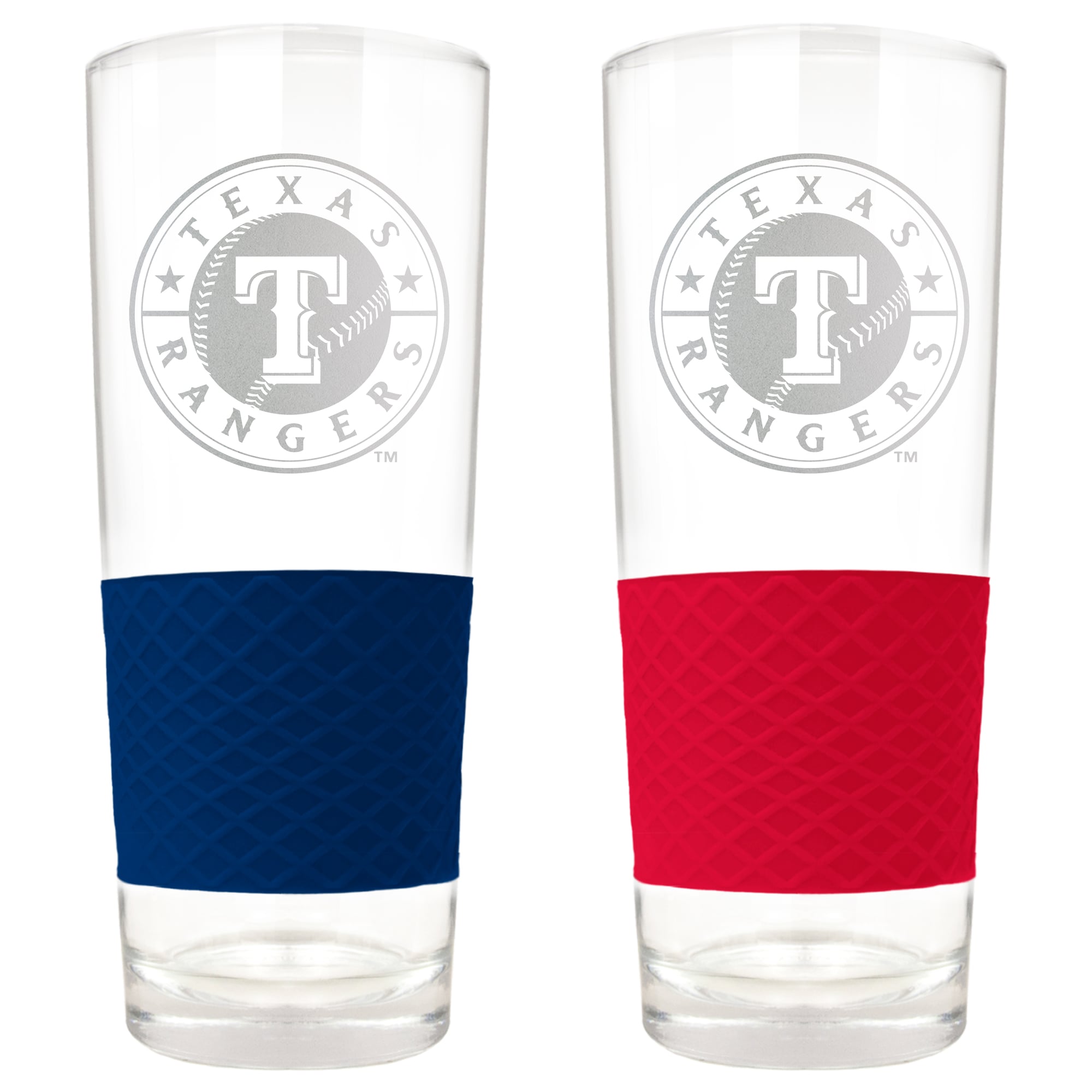 Texas Rangers 22oz. Logo Score Pint Glass Two-Piece Set