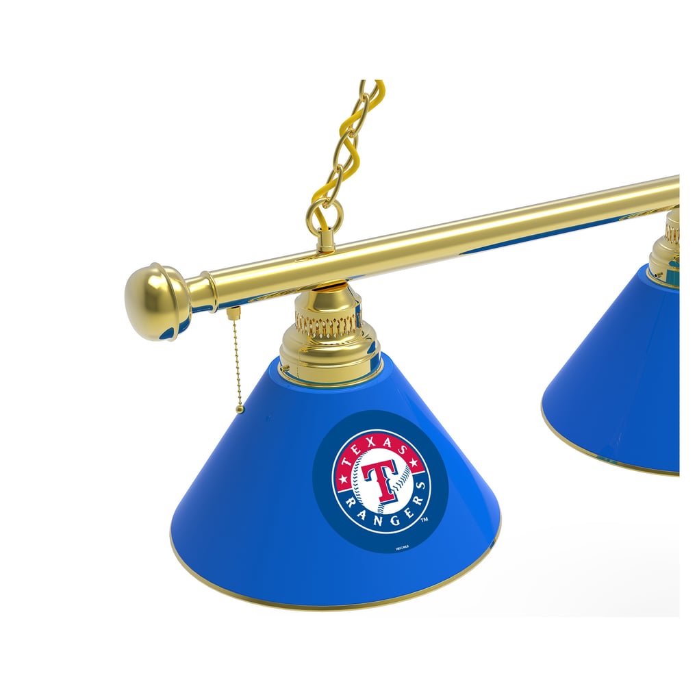 Texas Rangers 3-Shade Billiard Light with Brass Fixture