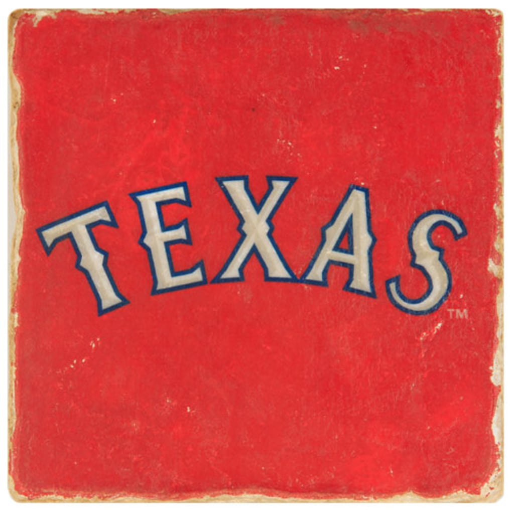 Texas Rangers 4-Pack Marble Coasters Set