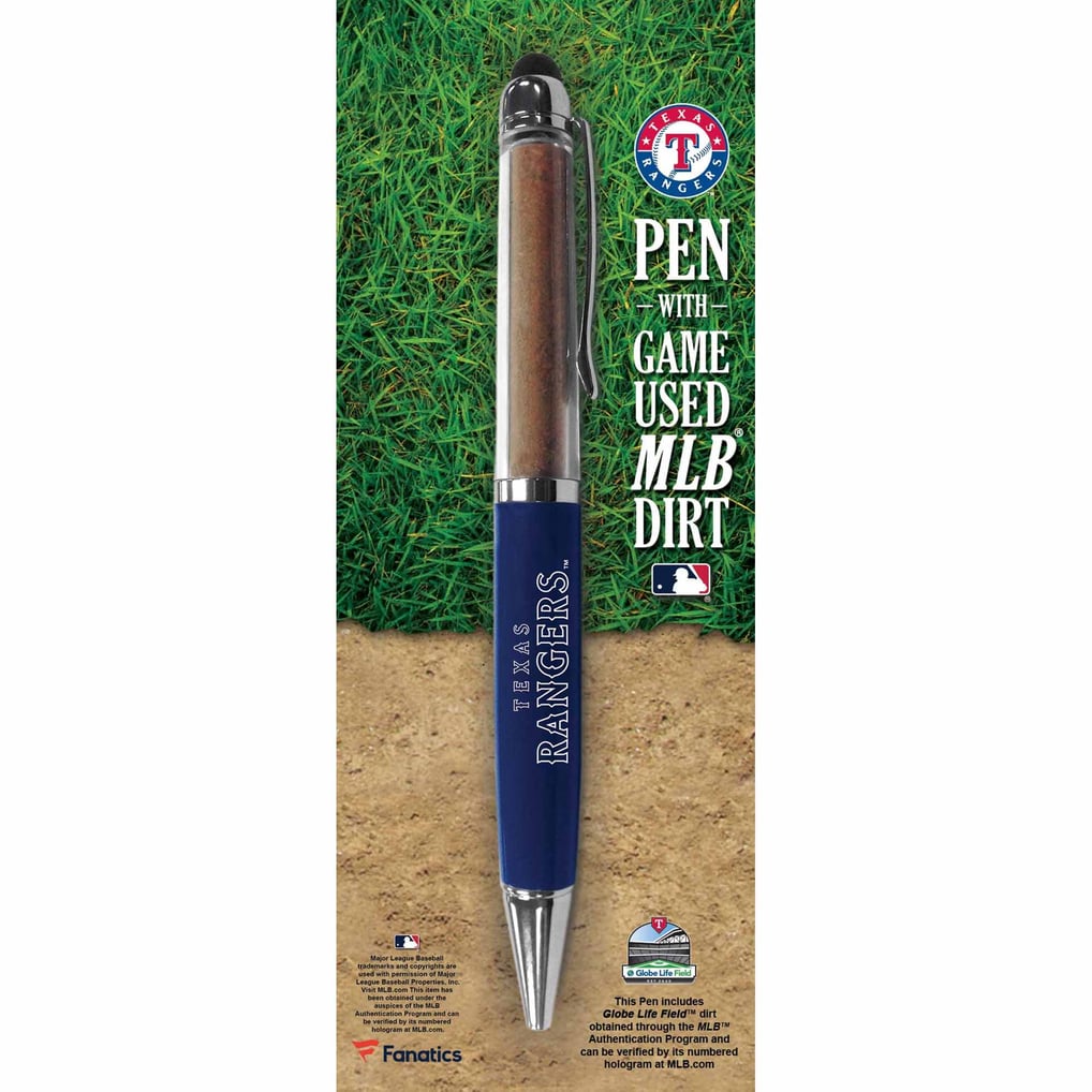 Texas Rangers Fanatics Authentic Executive Pen with Game-Used Dirt