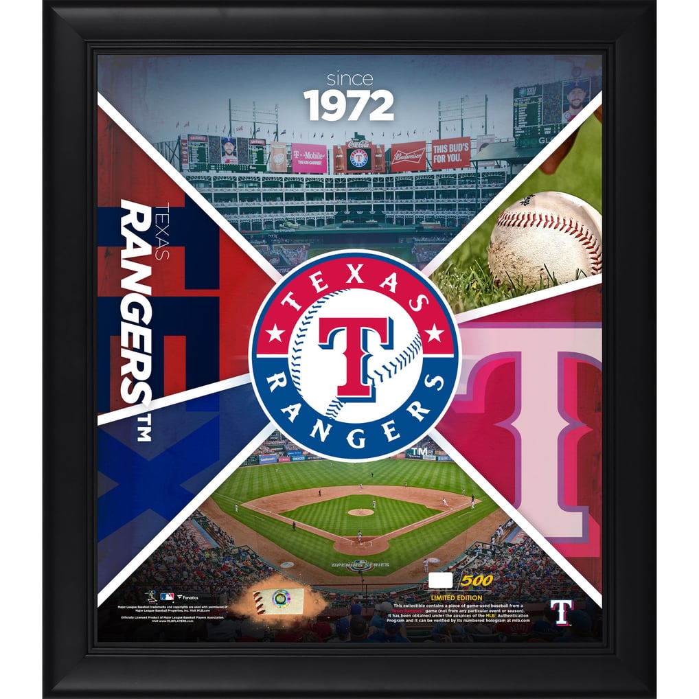 Texas Ranger Collection Ball Texas Rangers Fanatics Authentic Framed 15