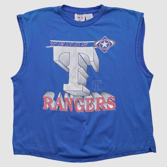 Texas Rangers Genuine Merchandise 90s Tank - Blue - 2XL by Fanatics Real Vintage