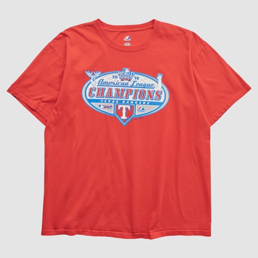 Texas Rangers Majestic 2010 T-shirt - Red - XL by Fanatics Real Vintage