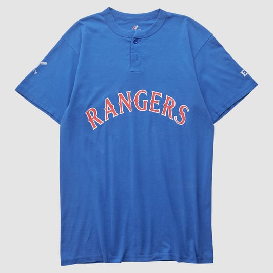 Texas Rangers Majestic 2010s T-shirt - Blue - M by Fanatics Real Vintage