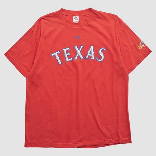 Texas Rangers Majestic 2010s T-shirt - Red - 2XL by Fanatics Real Vintage