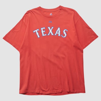 Texas Rangers Majestic 2010s T-shirt - Red - XL by Fanatics Real Vintage