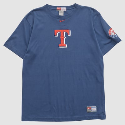 Texas Rangers Nike 2000s T-shirt - Navy - M by Fanatics Real Vintage
