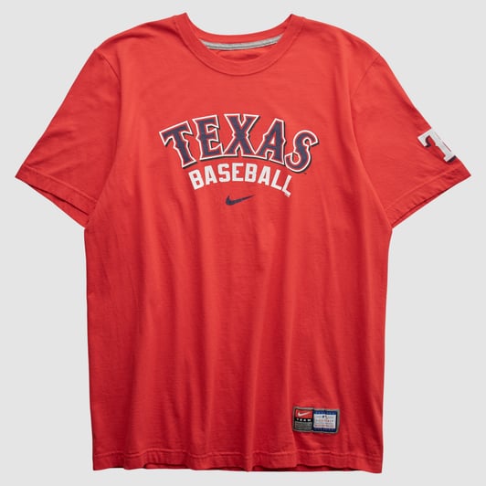 Texas Rangers Nike 2010s T-shirt - Red - S by Fanatics Real Vintage