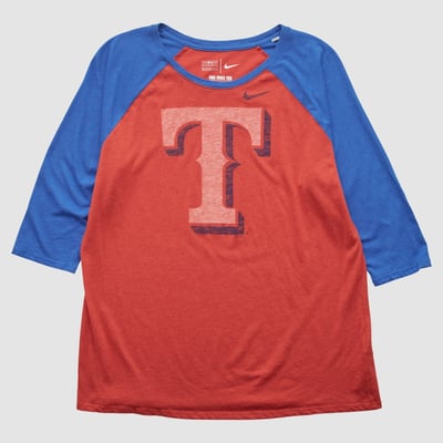Texas Rangers Nike 2010s T-shirt - Red - S by Fanatics Real Vintage