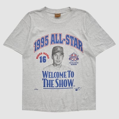 Texas Rangers Nutmeg Mills 1995 T-shirt - Heather Gray - L by Fanatics Real Vintage