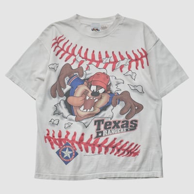 Texas Rangers Warner Bros 1997 T-shirt - White - S by Fanatics Real Vintage